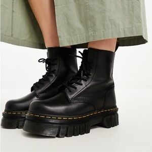 Dr. Martens Black Leather Platform Boots
